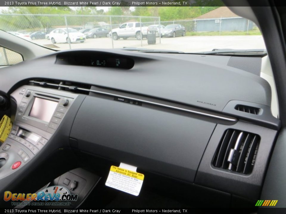 2013 Toyota Prius Three Hybrid Blizzard White Pearl / Dark Gray Photo #20