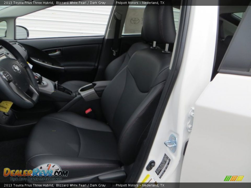 2013 Toyota Prius Three Hybrid Blizzard White Pearl / Dark Gray Photo #24