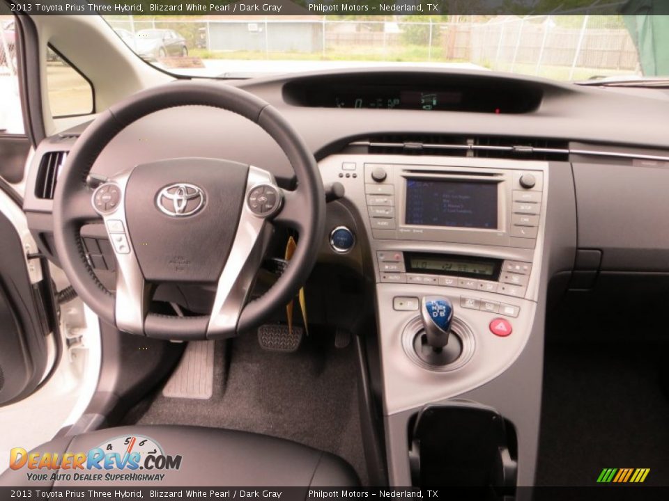 2013 Toyota Prius Three Hybrid Blizzard White Pearl / Dark Gray Photo #26