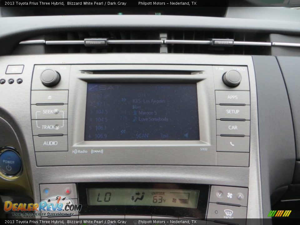 2013 Toyota Prius Three Hybrid Blizzard White Pearl / Dark Gray Photo #28
