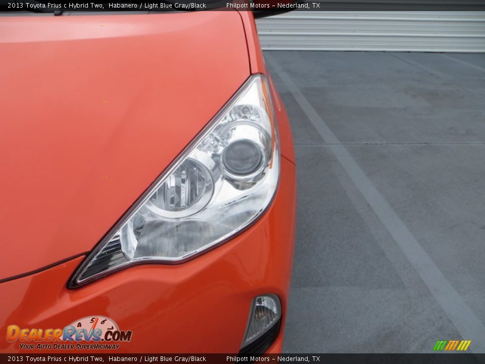 2013 Toyota Prius c Hybrid Two Habanero / Light Blue Gray/Black Photo #11