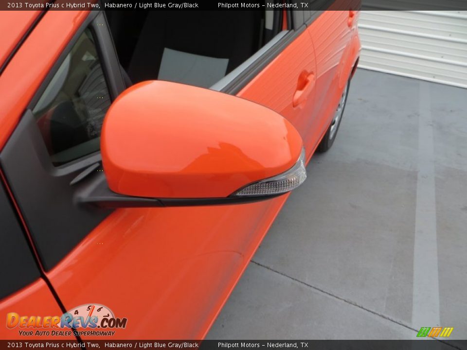 2013 Toyota Prius c Hybrid Two Habanero / Light Blue Gray/Black Photo #14