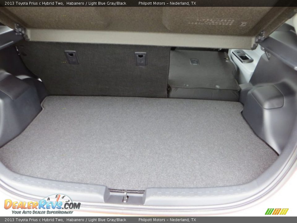 2013 Toyota Prius c Hybrid Two Habanero / Light Blue Gray/Black Photo #16