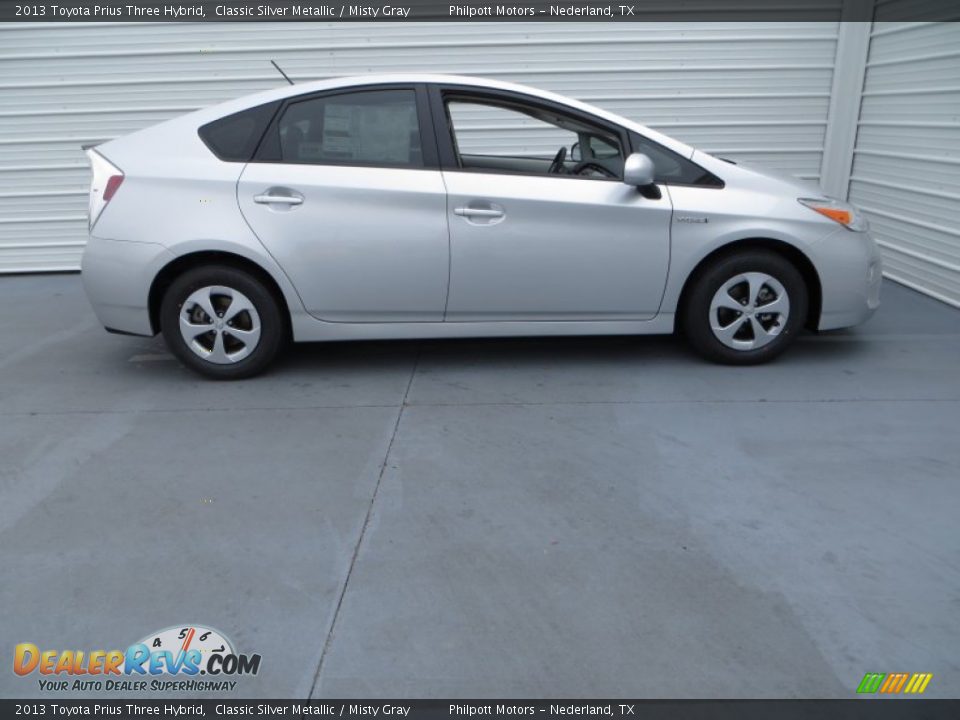 2013 Toyota Prius Three Hybrid Classic Silver Metallic / Misty Gray Photo #3