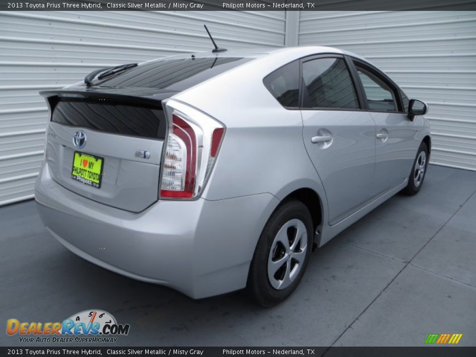 2013 Toyota Prius Three Hybrid Classic Silver Metallic / Misty Gray Photo #4