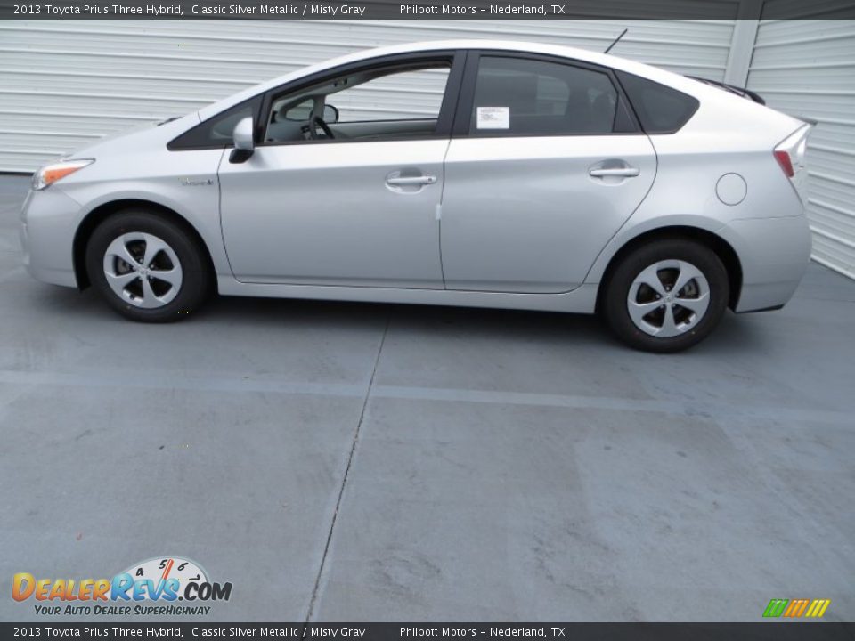 2013 Toyota Prius Three Hybrid Classic Silver Metallic / Misty Gray Photo #8