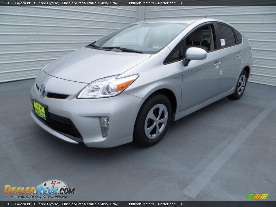 2013 Toyota Prius Three Hybrid Classic Silver Metallic / Misty Gray Photo #9