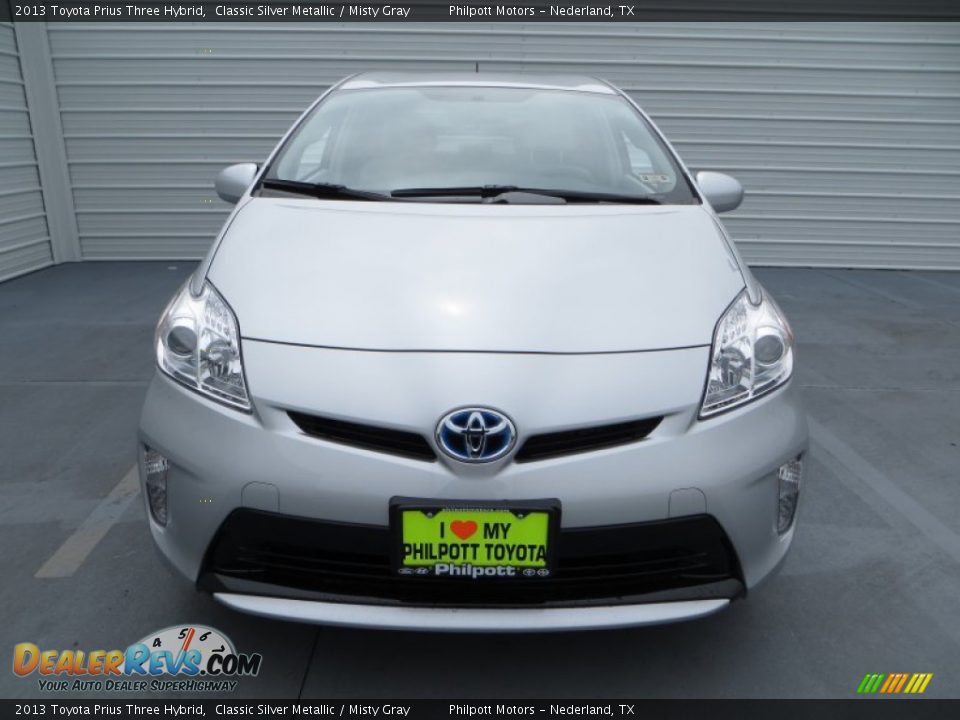 2013 Toyota Prius Three Hybrid Classic Silver Metallic / Misty Gray Photo #10
