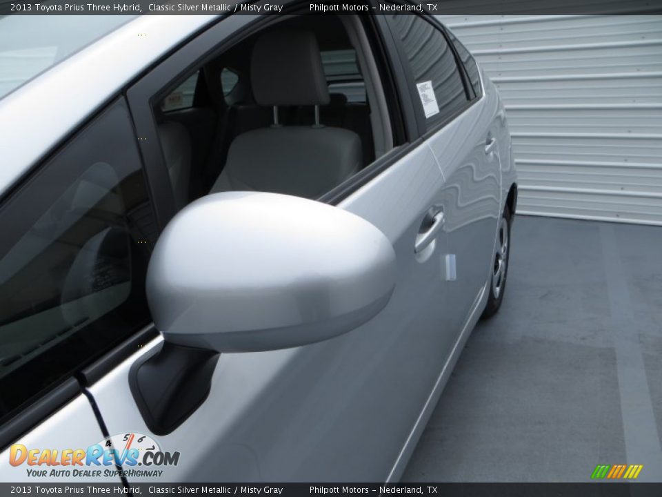 2013 Toyota Prius Three Hybrid Classic Silver Metallic / Misty Gray Photo #14