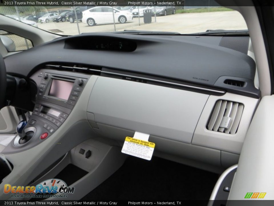 2013 Toyota Prius Three Hybrid Classic Silver Metallic / Misty Gray Photo #18
