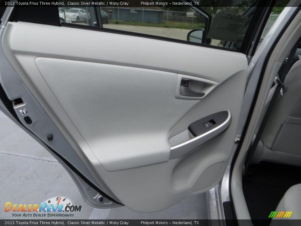 2013 Toyota Prius Three Hybrid Classic Silver Metallic / Misty Gray Photo #19