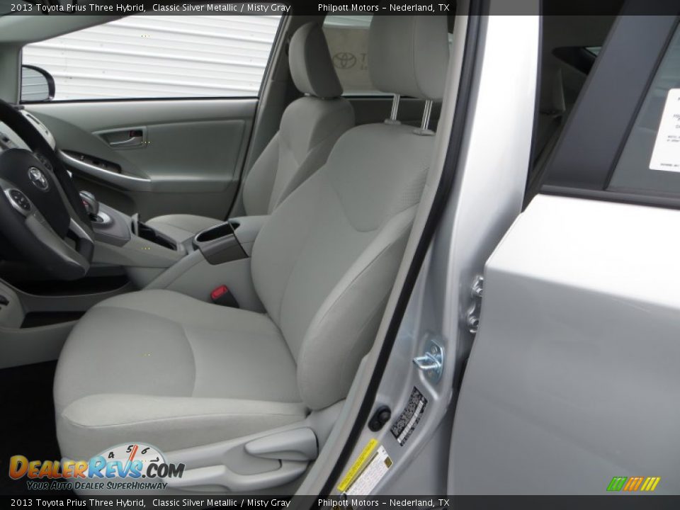 2013 Toyota Prius Three Hybrid Classic Silver Metallic / Misty Gray Photo #22
