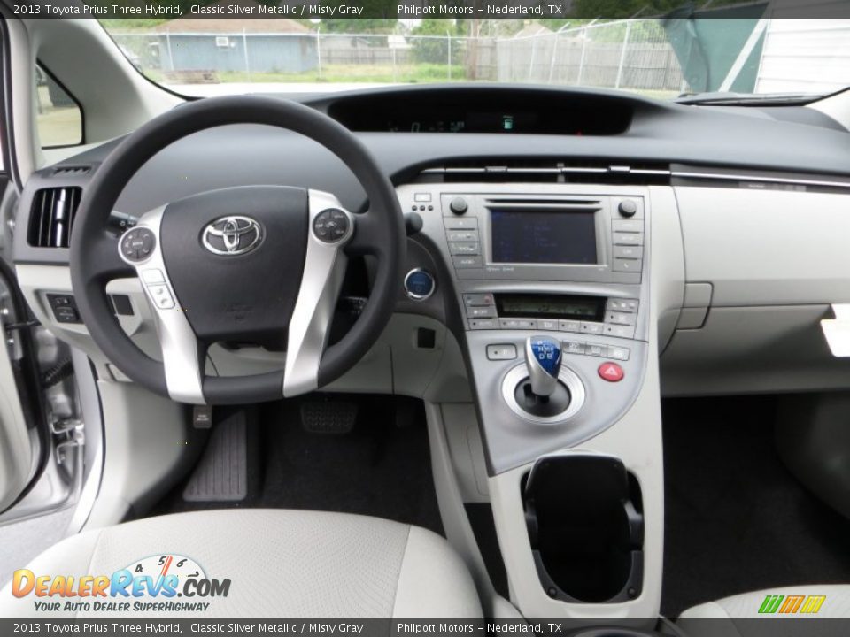 2013 Toyota Prius Three Hybrid Classic Silver Metallic / Misty Gray Photo #24