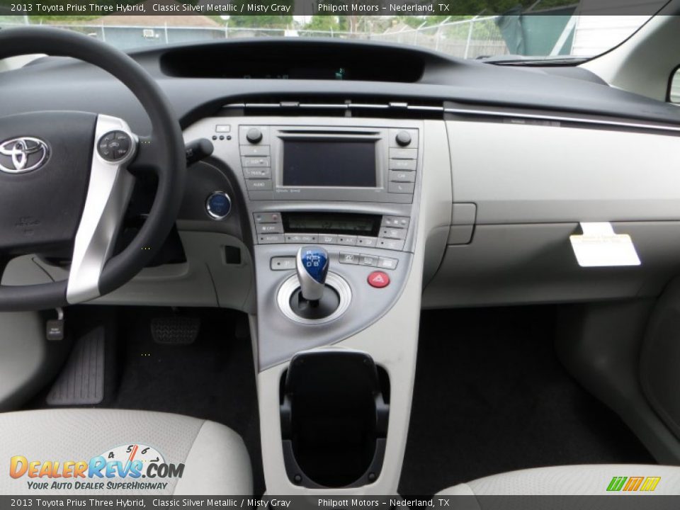 2013 Toyota Prius Three Hybrid Classic Silver Metallic / Misty Gray Photo #25