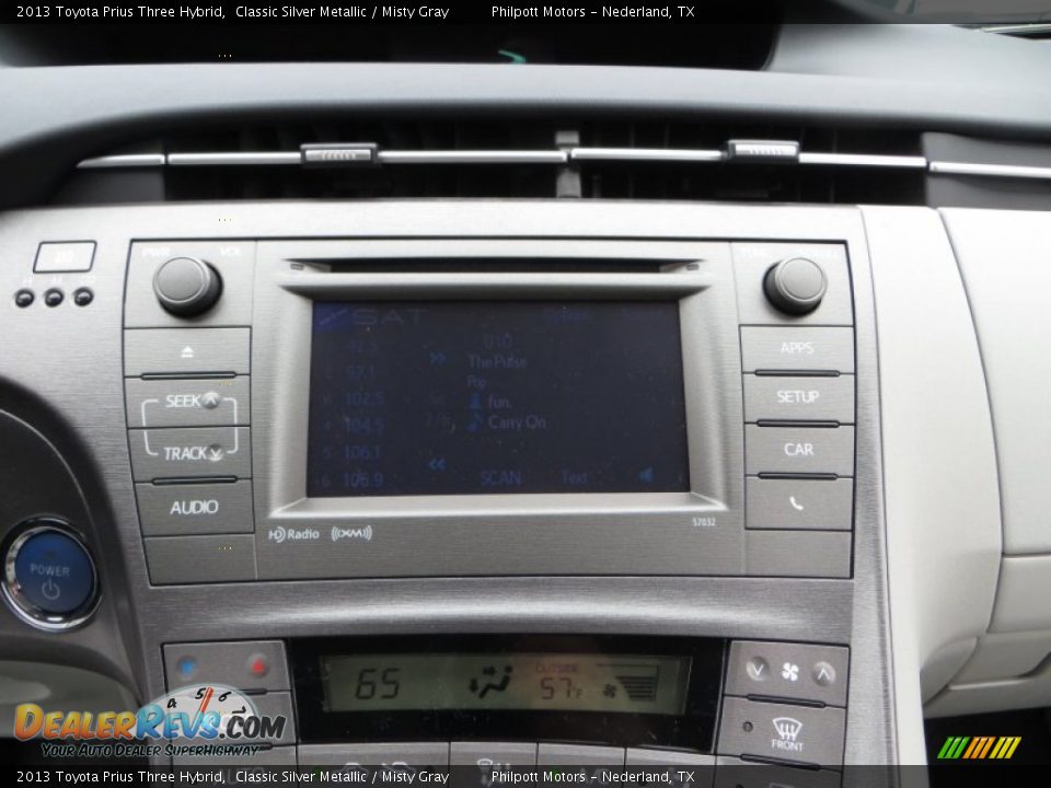 2013 Toyota Prius Three Hybrid Classic Silver Metallic / Misty Gray Photo #26