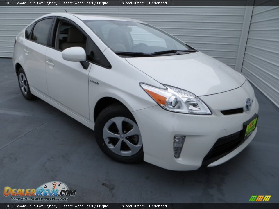 2013 Toyota Prius Two Hybrid Blizzard White Pearl / Bisque Photo #1