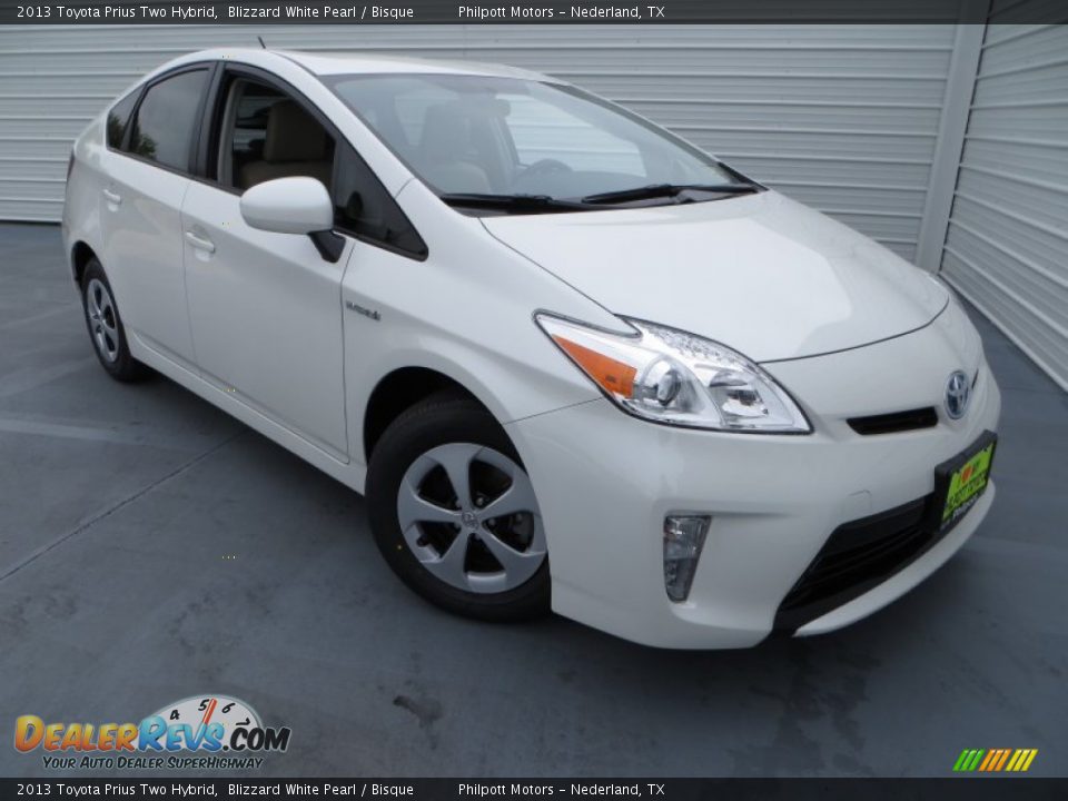2013 Toyota Prius Two Hybrid Blizzard White Pearl / Bisque Photo #2