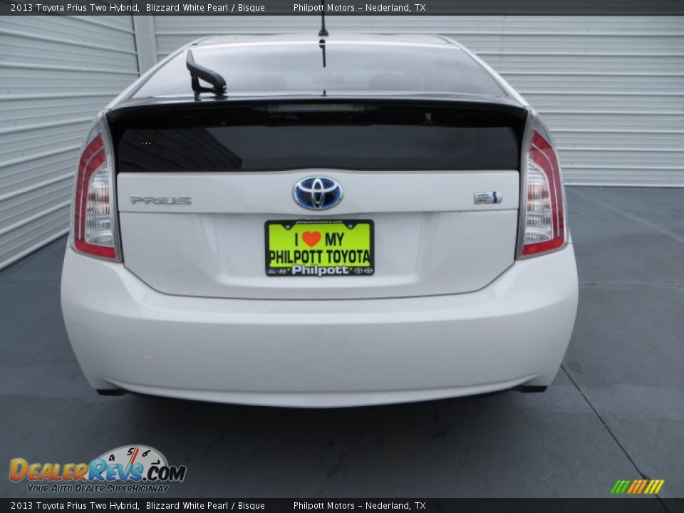 2013 Toyota Prius Two Hybrid Blizzard White Pearl / Bisque Photo #5