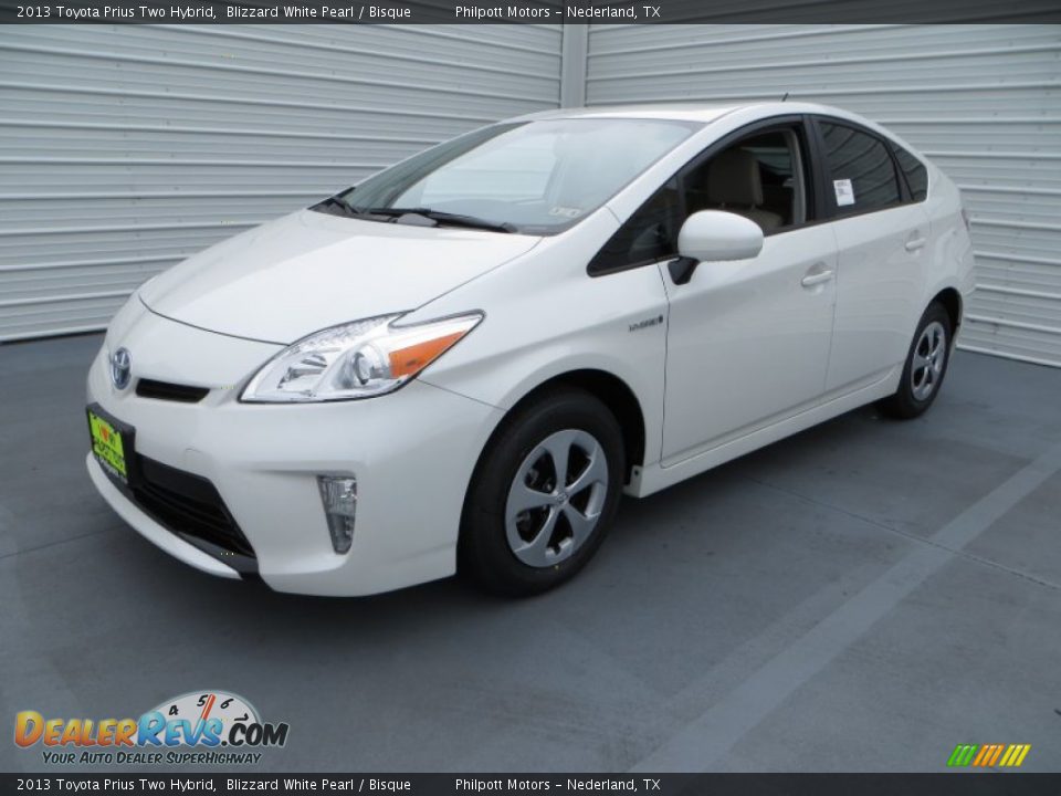 2013 Toyota Prius Two Hybrid Blizzard White Pearl / Bisque Photo #9