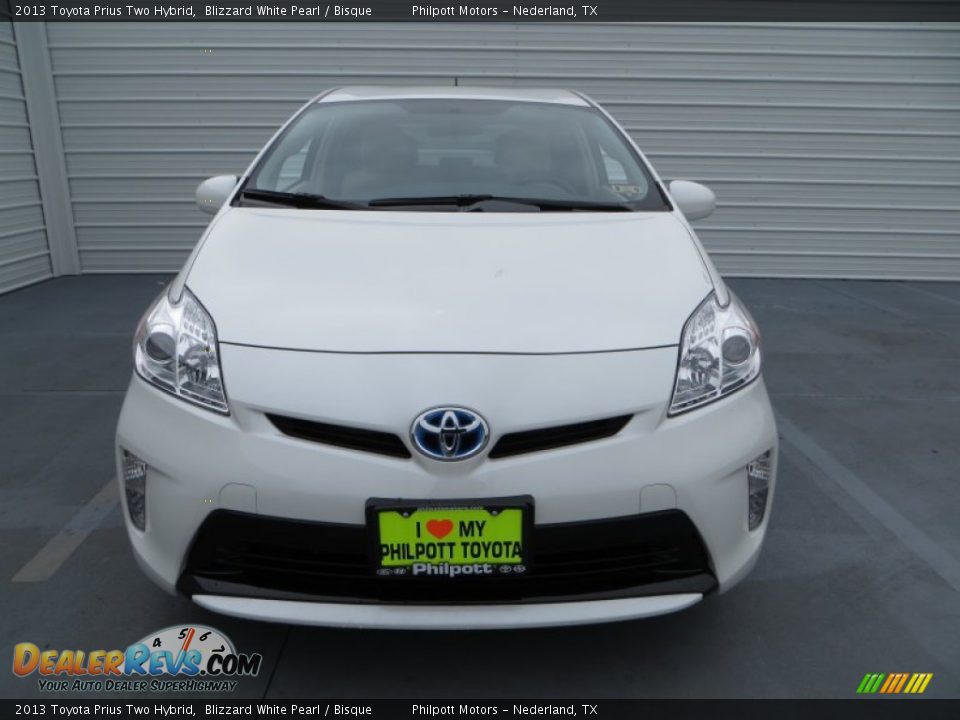 2013 Toyota Prius Two Hybrid Blizzard White Pearl / Bisque Photo #10
