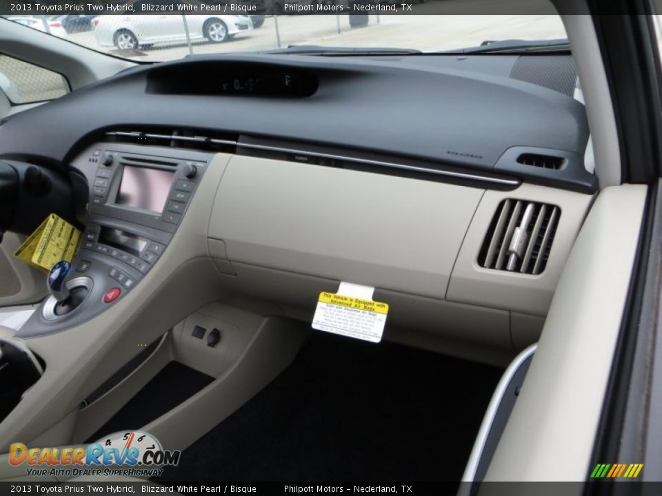 2013 Toyota Prius Two Hybrid Blizzard White Pearl / Bisque Photo #20