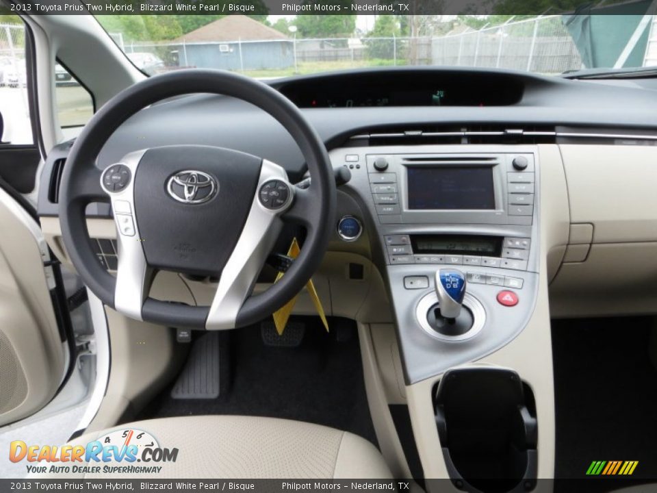 2013 Toyota Prius Two Hybrid Blizzard White Pearl / Bisque Photo #26
