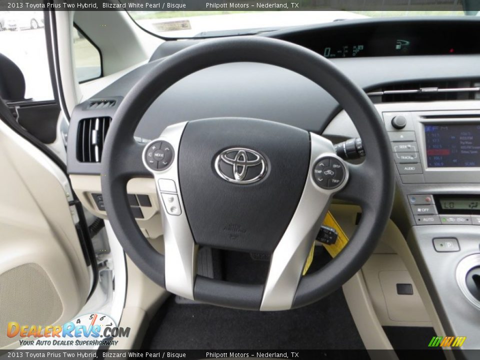 2013 Toyota Prius Two Hybrid Blizzard White Pearl / Bisque Photo #32