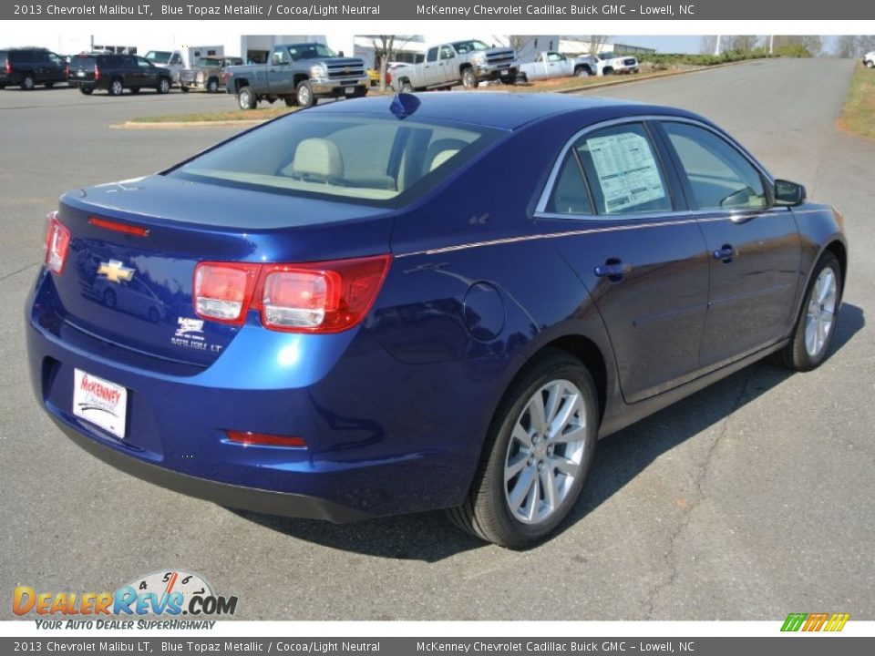 2013 Chevrolet Malibu LT Blue Topaz Metallic / Cocoa/Light Neutral Photo #5
