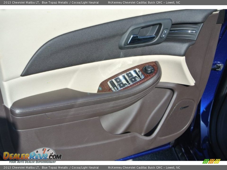 2013 Chevrolet Malibu LT Blue Topaz Metallic / Cocoa/Light Neutral Photo #9