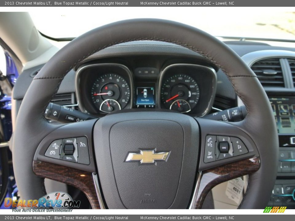 2013 Chevrolet Malibu LT Blue Topaz Metallic / Cocoa/Light Neutral Photo #15