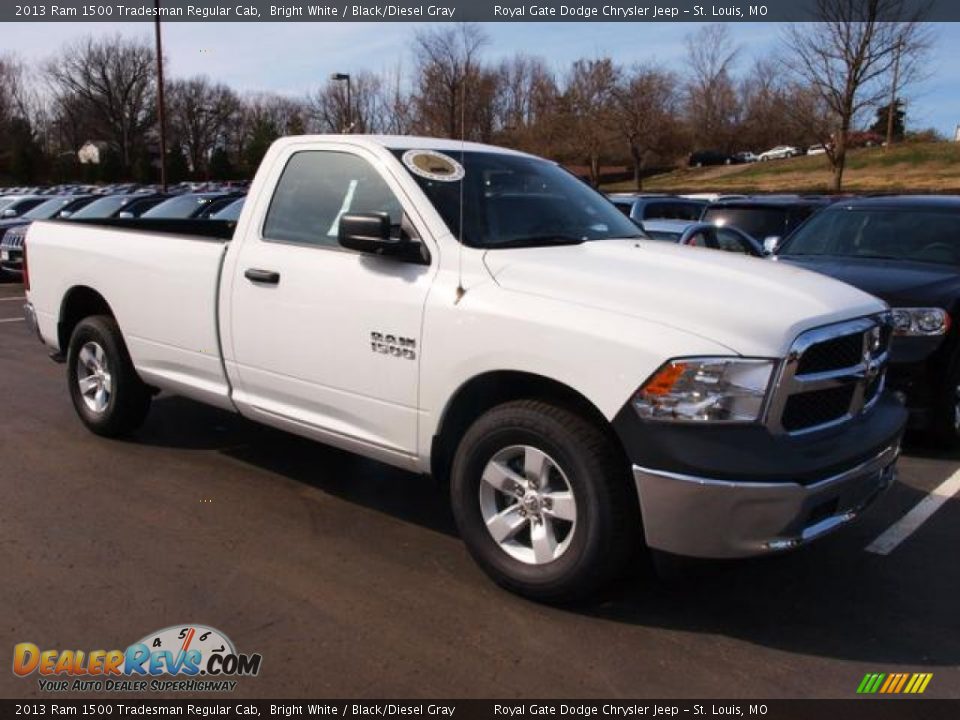 2013 Ram 1500 Tradesman Regular Cab Bright White / Black/Diesel Gray Photo #2