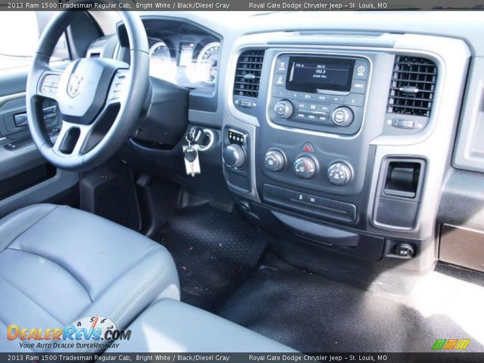 2013 Ram 1500 Tradesman Regular Cab Bright White / Black/Diesel Gray Photo #6