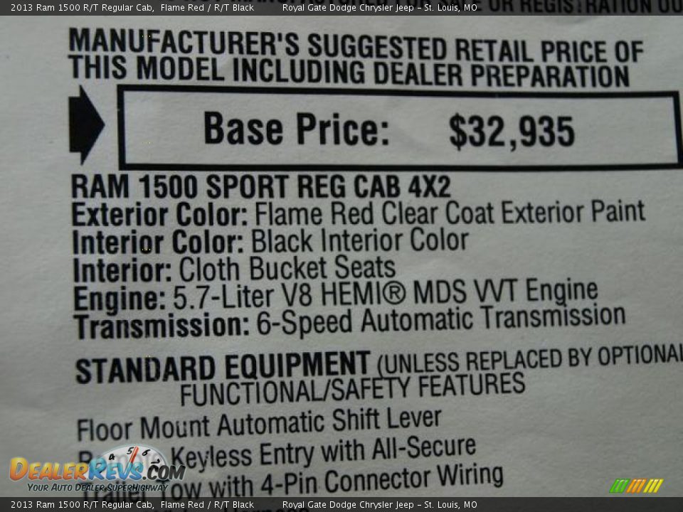 2013 Ram 1500 R/T Regular Cab Flame Red / R/T Black Photo #9