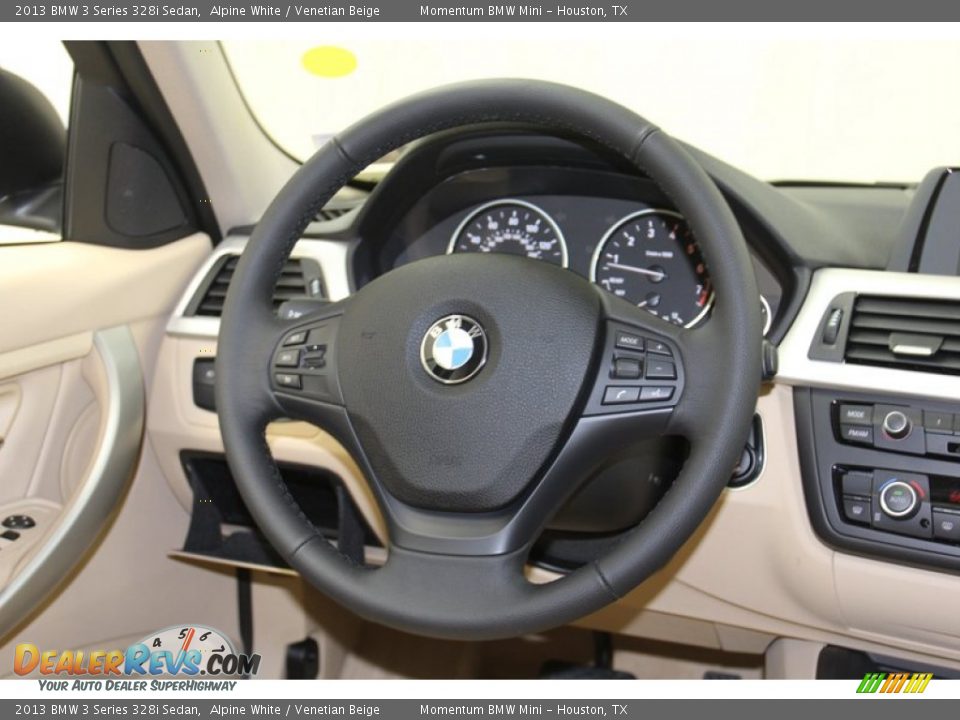 2013 BMW 3 Series 328i Sedan Alpine White / Venetian Beige Photo #27