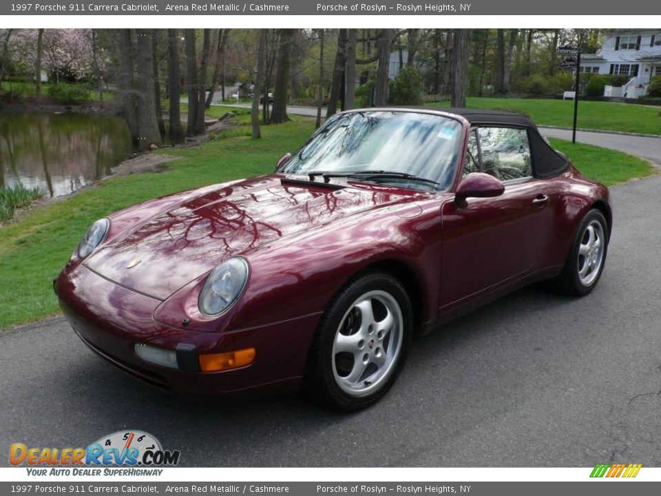 1997 Porsche 911 Carrera Cabriolet Arena Red Metallic / Cashmere Photo #2