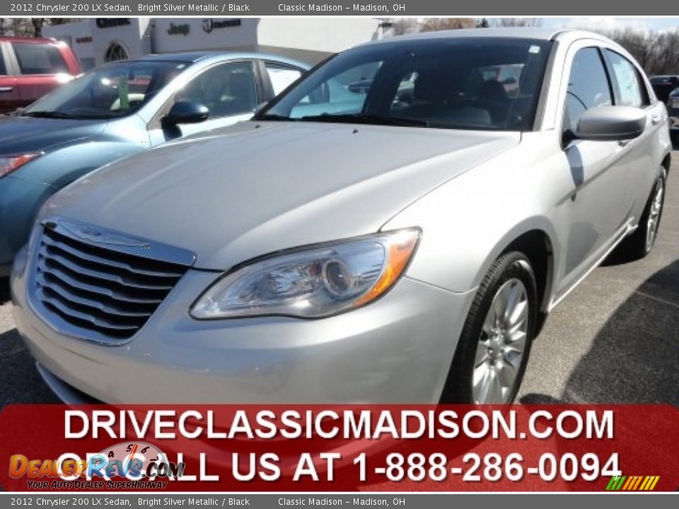 2012 Chrysler 200 LX Sedan Bright Silver Metallic / Black Photo #1