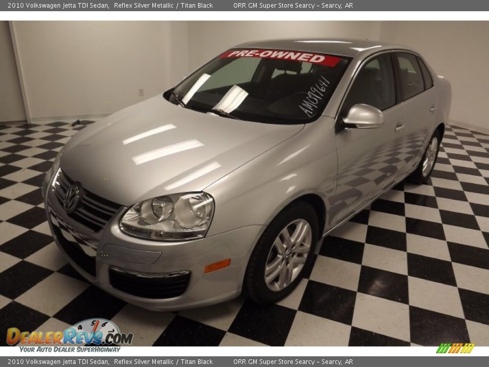 2010 Volkswagen Jetta TDI Sedan Reflex Silver Metallic / Titan Black Photo #1