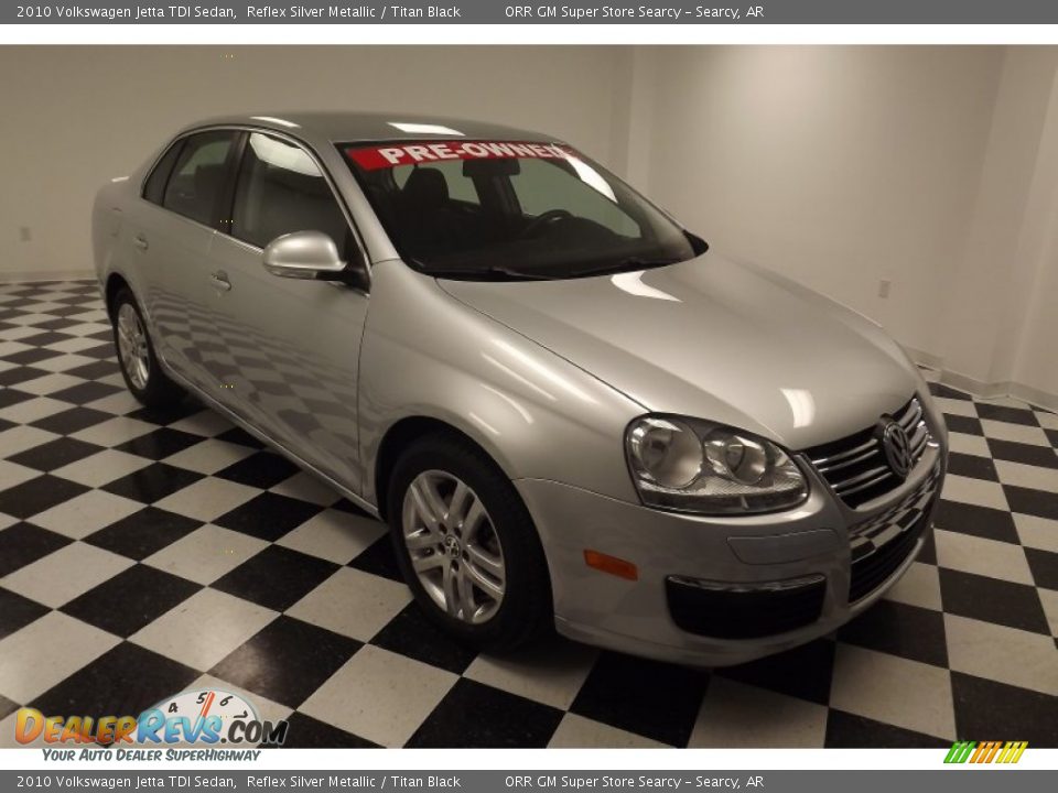 2010 Volkswagen Jetta TDI Sedan Reflex Silver Metallic / Titan Black Photo #3
