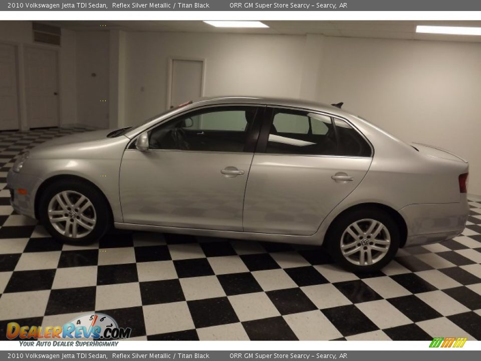 2010 Volkswagen Jetta TDI Sedan Reflex Silver Metallic / Titan Black Photo #8