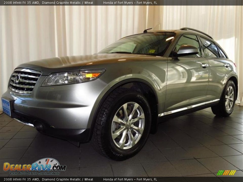 2008 Infiniti FX 35 AWD Diamond Graphite Metallic / Wheat Photo #7