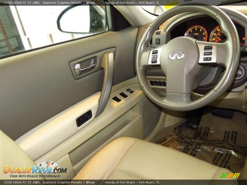 2008 Infiniti FX 35 AWD Diamond Graphite Metallic / Wheat Photo #11