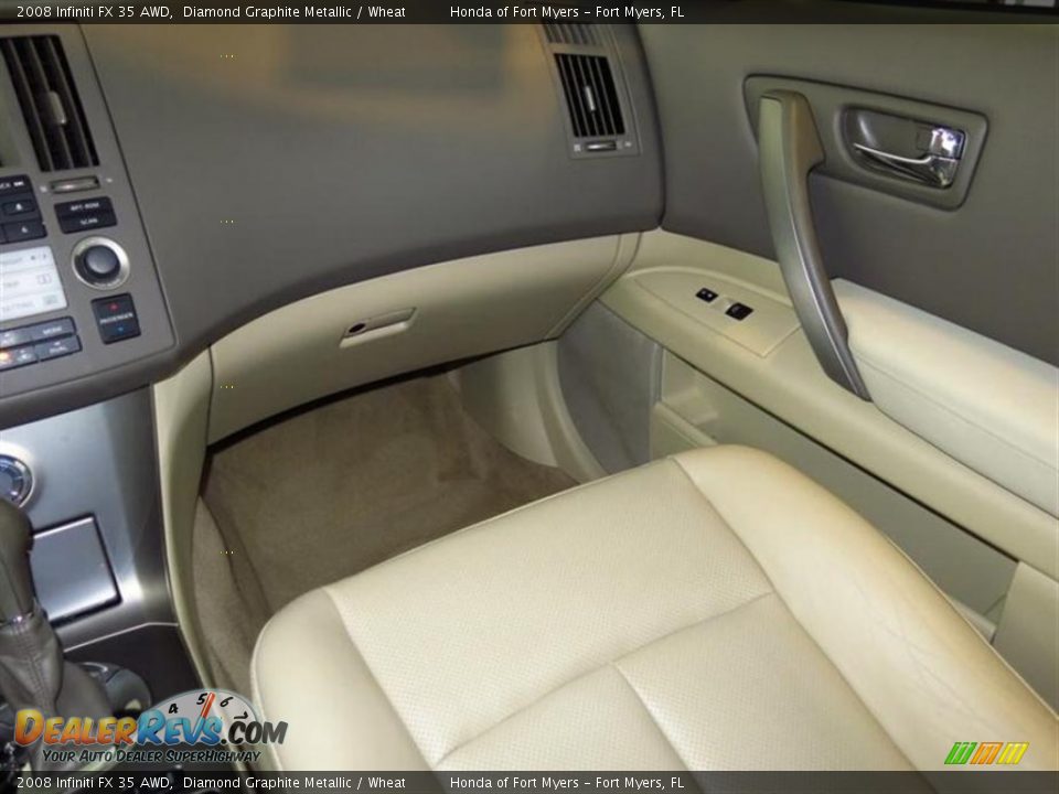 2008 Infiniti FX 35 AWD Diamond Graphite Metallic / Wheat Photo #13