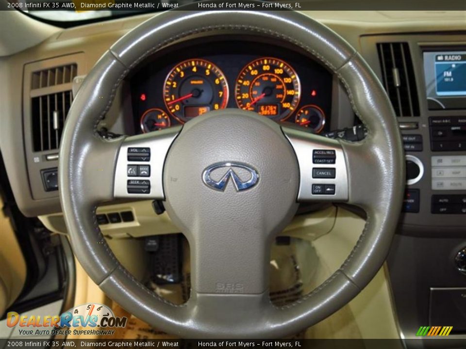2008 Infiniti FX 35 AWD Diamond Graphite Metallic / Wheat Photo #23