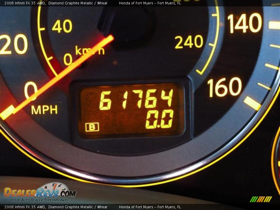 2008 Infiniti FX 35 AWD Diamond Graphite Metallic / Wheat Photo #24