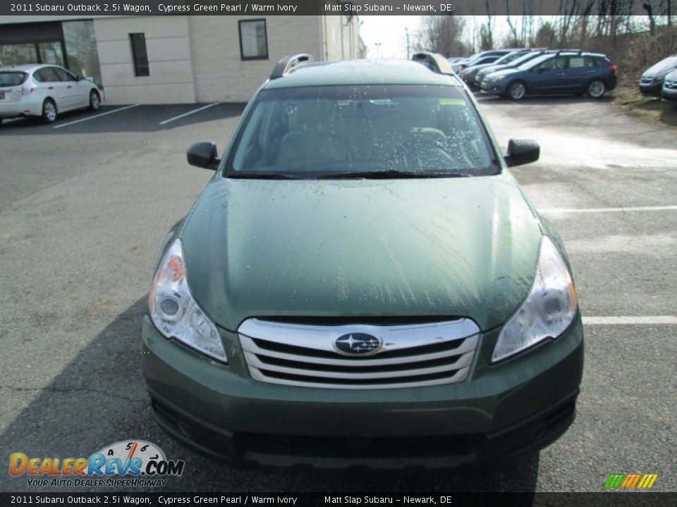 2011 Subaru Outback 2.5i Wagon Cypress Green Pearl / Warm Ivory Photo #3