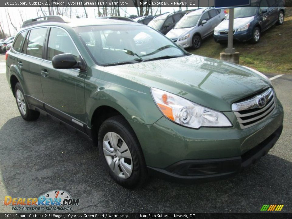 2011 Subaru Outback 2.5i Wagon Cypress Green Pearl / Warm Ivory Photo #4