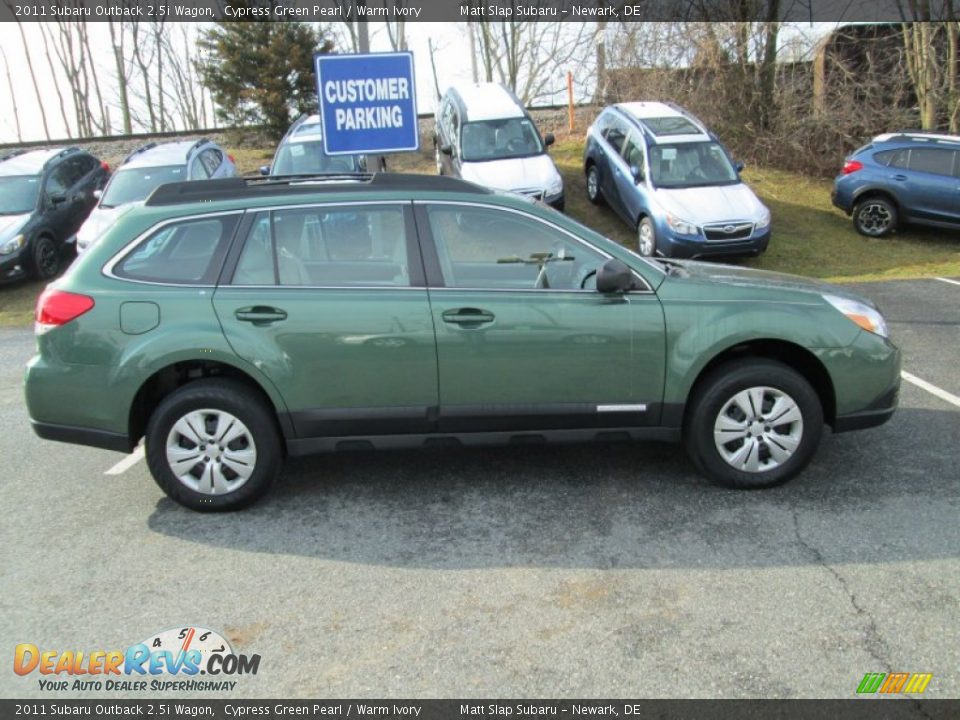 2011 Subaru Outback 2.5i Wagon Cypress Green Pearl / Warm Ivory Photo #5