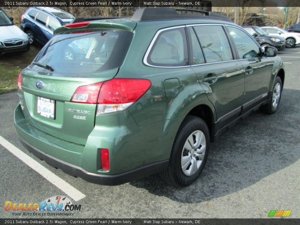 2011 Subaru Outback 2.5i Wagon Cypress Green Pearl / Warm Ivory Photo #6