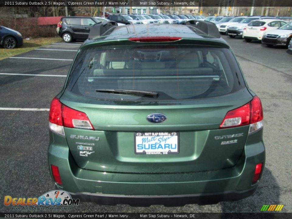 2011 Subaru Outback 2.5i Wagon Cypress Green Pearl / Warm Ivory Photo #7