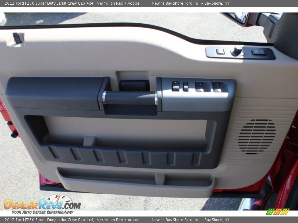 2012 Ford F250 Super Duty Lariat Crew Cab 4x4 Vermillion Red / Adobe Photo #10